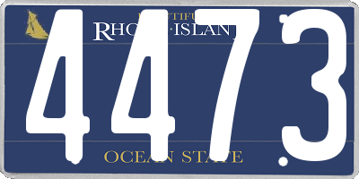 RI license plate 4473