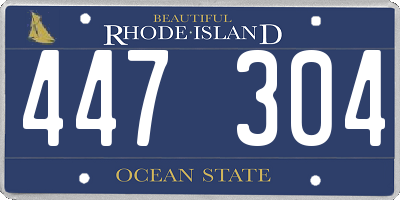 RI license plate 447304