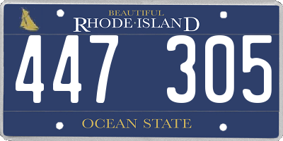 RI license plate 447305