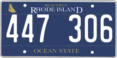 RI license plate 447306