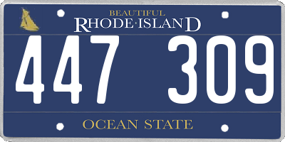 RI license plate 447309