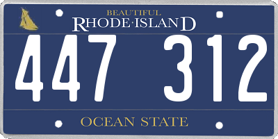 RI license plate 447312