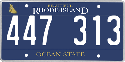 RI license plate 447313