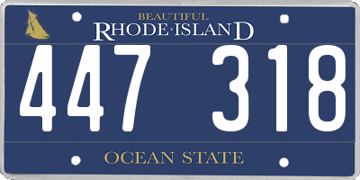 RI license plate 447318