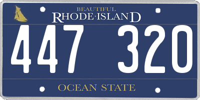 RI license plate 447320