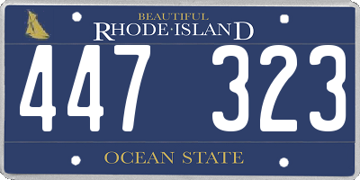 RI license plate 447323
