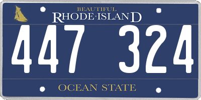 RI license plate 447324