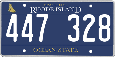 RI license plate 447328