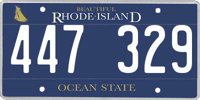 RI license plate 447329