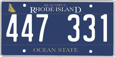 RI license plate 447331