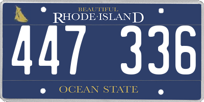 RI license plate 447336