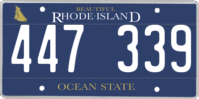 RI license plate 447339