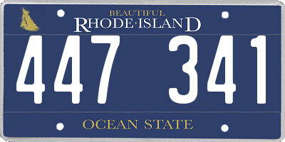 RI license plate 447341