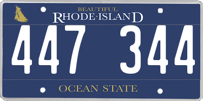 RI license plate 447344