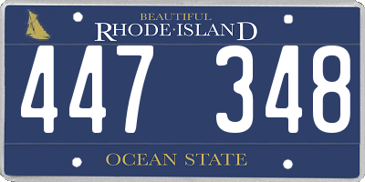 RI license plate 447348