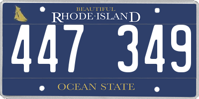 RI license plate 447349