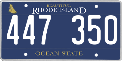 RI license plate 447350
