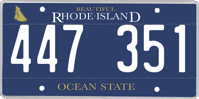 RI license plate 447351