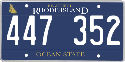 RI license plate 447352