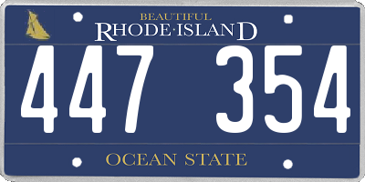 RI license plate 447354