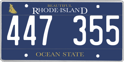 RI license plate 447355