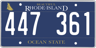 RI license plate 447361