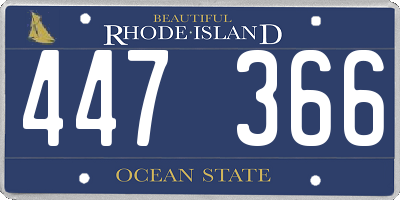 RI license plate 447366
