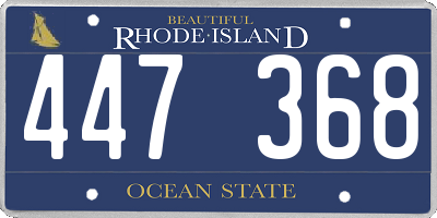 RI license plate 447368