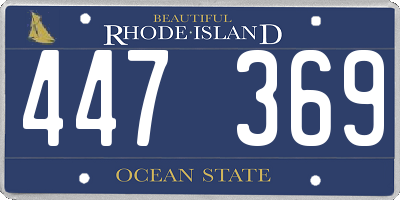 RI license plate 447369