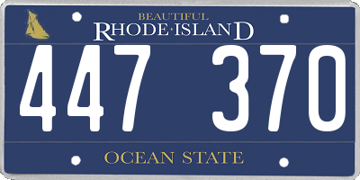 RI license plate 447370