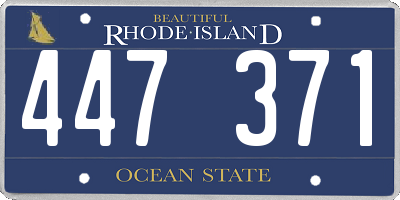 RI license plate 447371