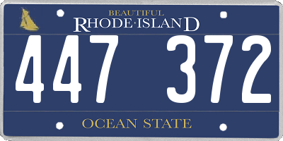 RI license plate 447372
