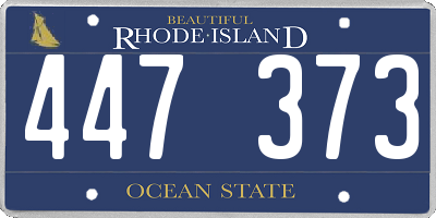 RI license plate 447373
