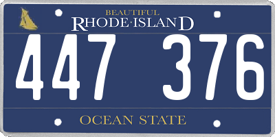 RI license plate 447376