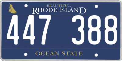 RI license plate 447388