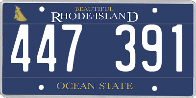 RI license plate 447391