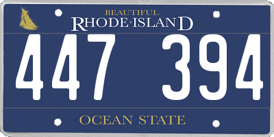 RI license plate 447394