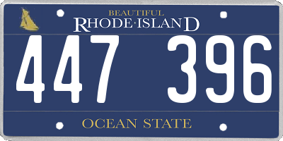 RI license plate 447396