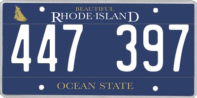 RI license plate 447397
