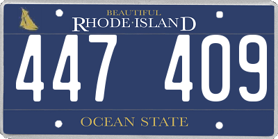 RI license plate 447409