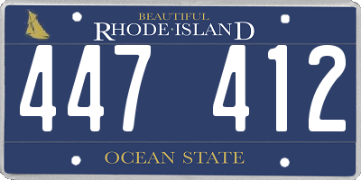 RI license plate 447412