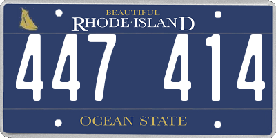 RI license plate 447414