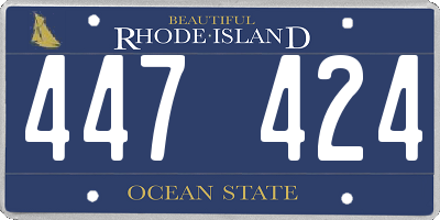 RI license plate 447424