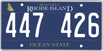 RI license plate 447426