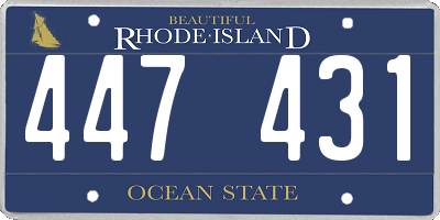 RI license plate 447431