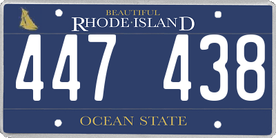 RI license plate 447438