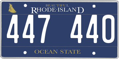RI license plate 447440