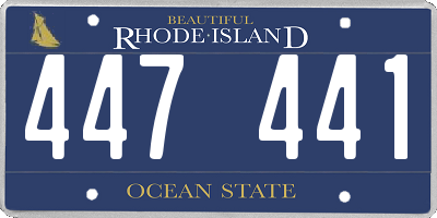 RI license plate 447441