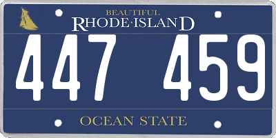 RI license plate 447459