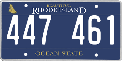 RI license plate 447461